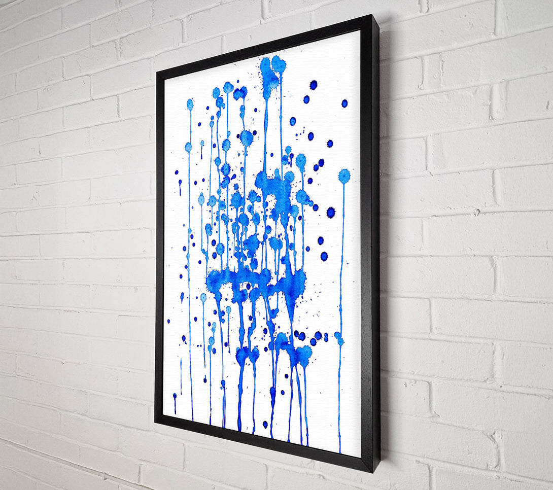  A Canvas Print of Azure Splashes Of Rain Canvas Print