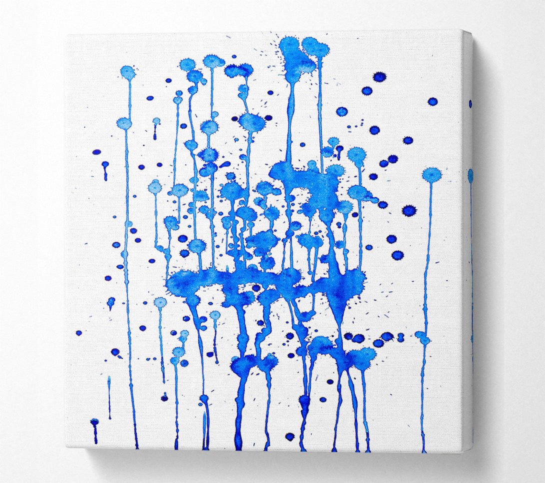 A Canvas Print of Azure Splashes Of Rain Canvas Print
