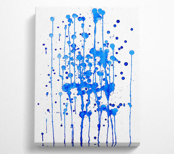  A Canvas Print of Azure Splashes Of Rain Canvas Print