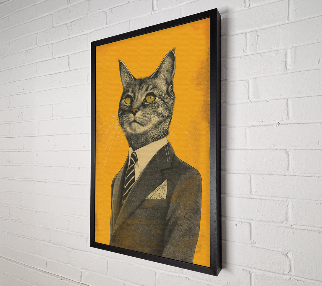  A Canvas Print of Golden Feline Suave Canvas Print