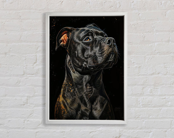White Staff Framed Print