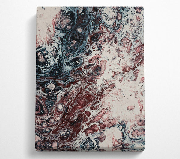  A Canvas Print of Crimson Swirling Abstraction Canvas Wall Art