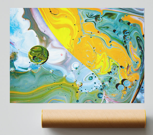 Yellow Fluid Dreams Giclee Print