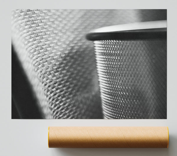 Silver Mesh Texture Print