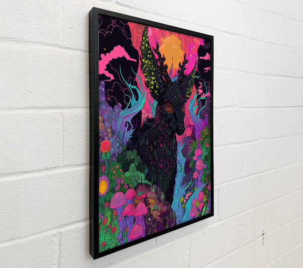 Black Fawn In Pink Dreams