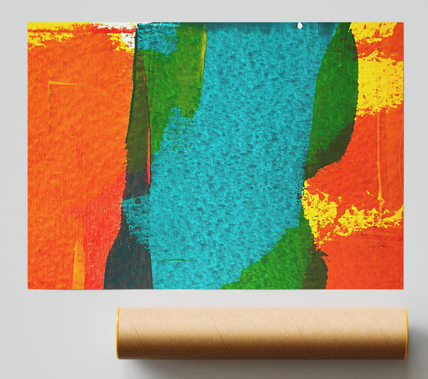 Teal And Orange Hues Poster