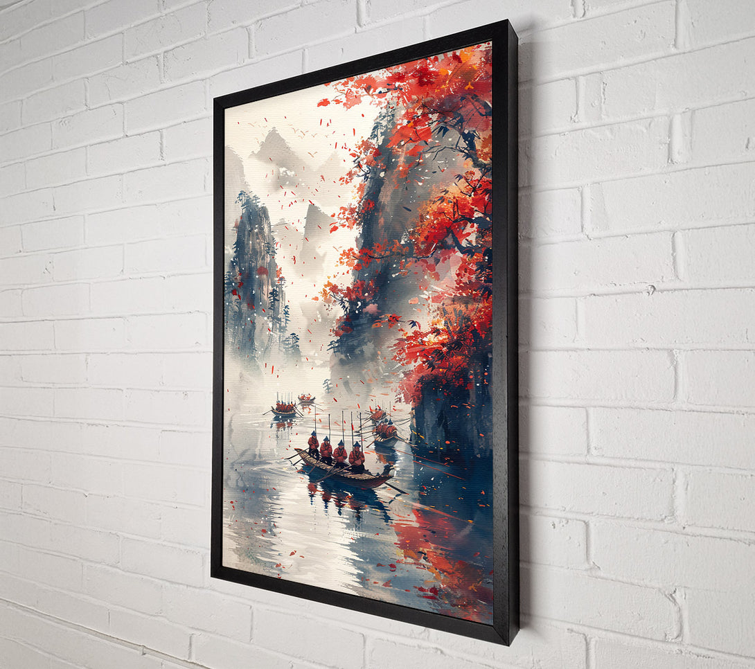  A Canvas Print of Crimson River Journey Canvas Art