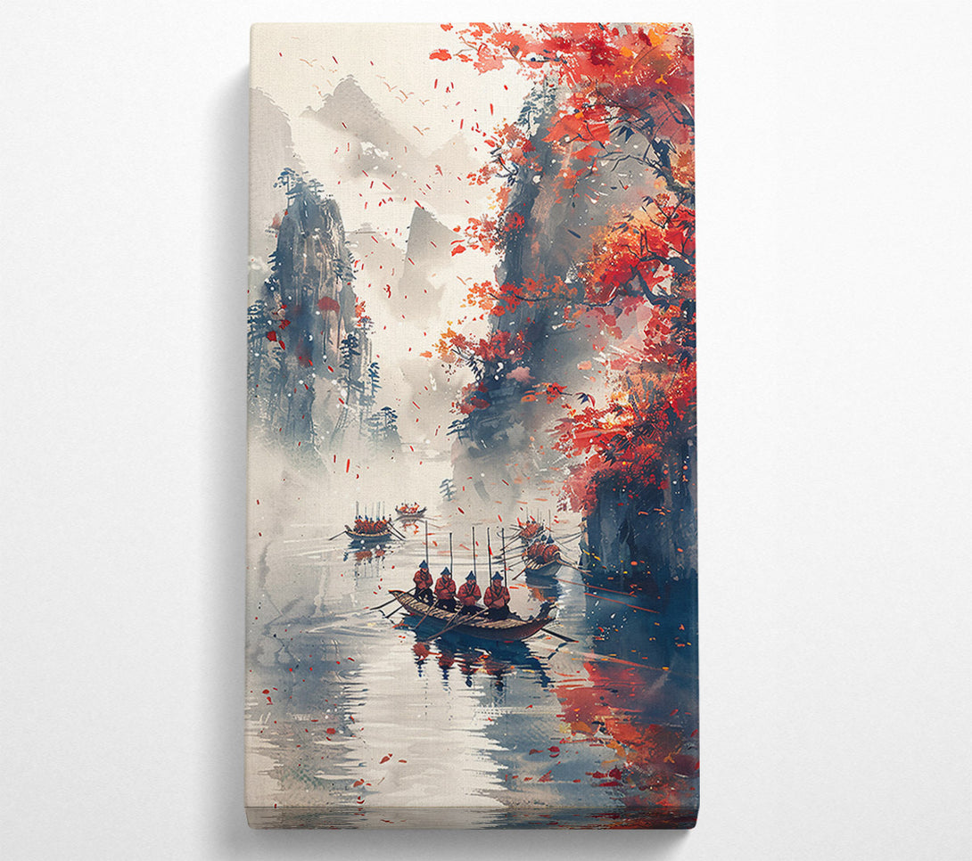 A Canvas Print of Crimson River Journey Canvas Art