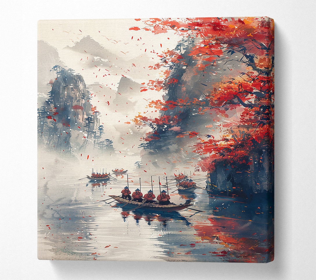  A Canvas Print of Crimson River Journey Canvas Art