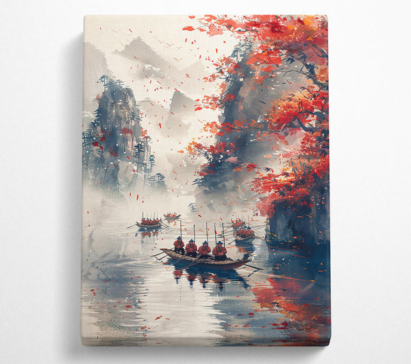  A Canvas Print of Crimson River Journey Canvas Art