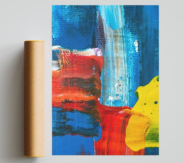 Blue Swirl Abstract Giclee Print
