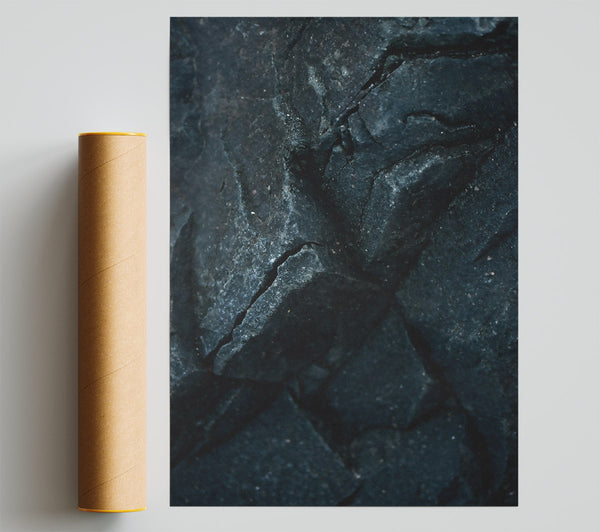Black Stone Texture Print