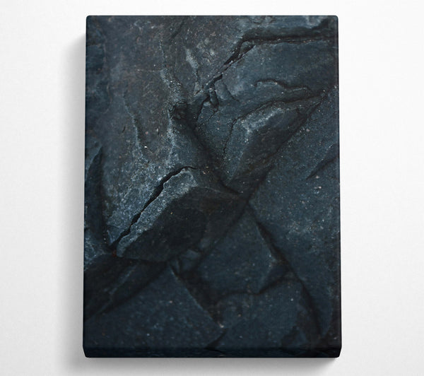  A Canvas Print of Black Stone Texture Canvas Wall Art