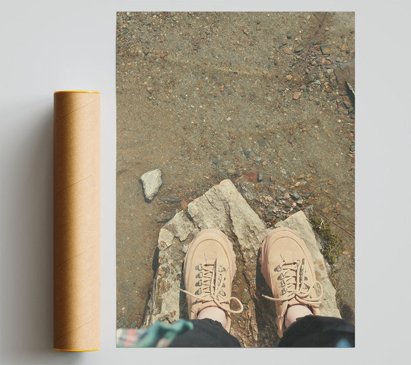 Tan Stone Steps Giclee Print
