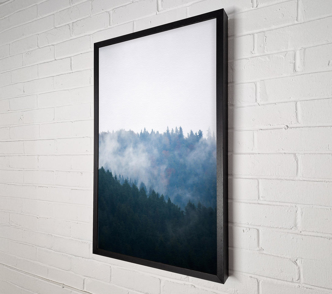  A Canvas Print of Blue Foggy Peaks Canvas Print