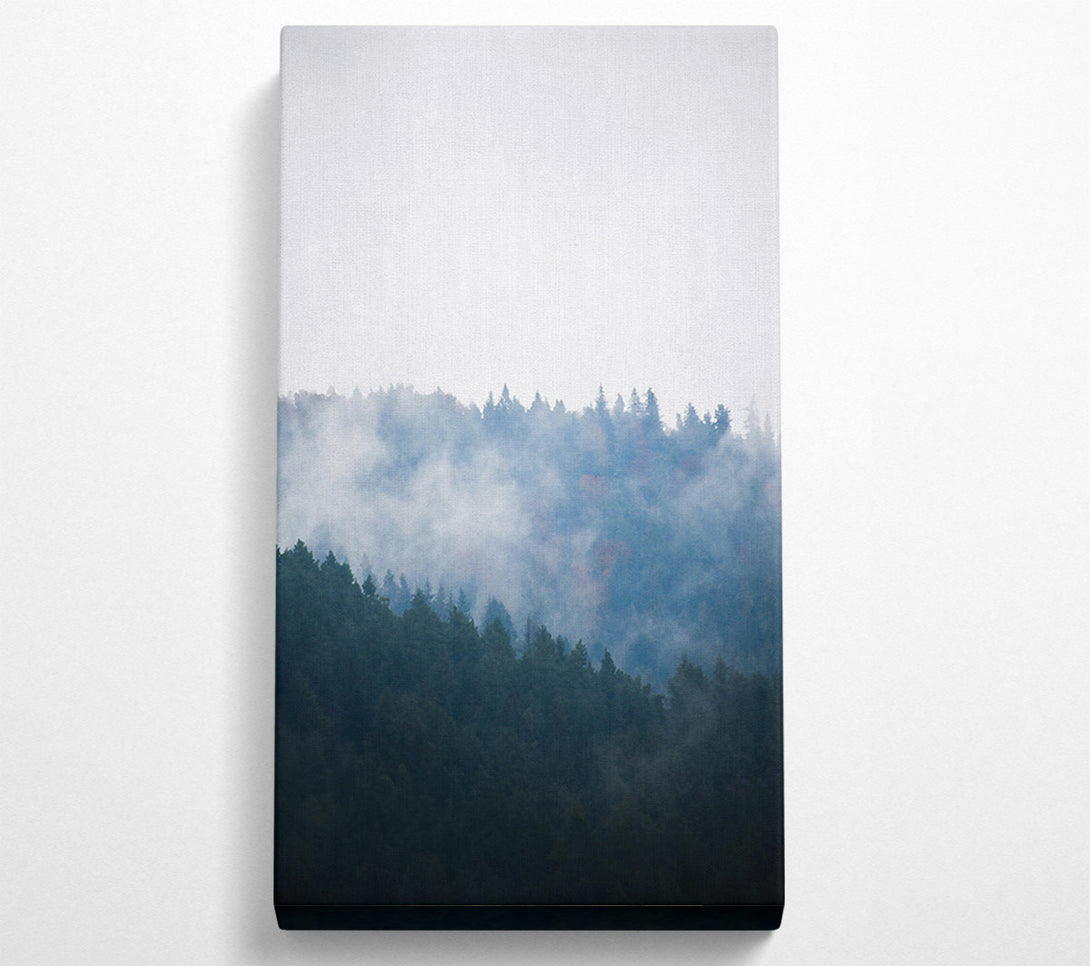  A Canvas Print of Blue Foggy Peaks Canvas Print