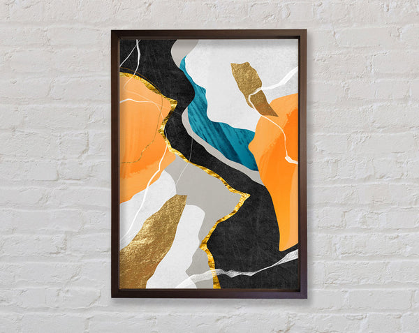 Walnut  Blue And Orange Framed Print