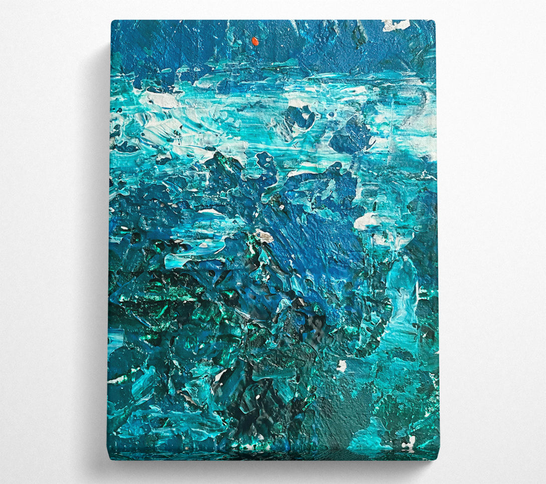  A Canvas Print of Ocean'S Teal Embrace Canvas Art