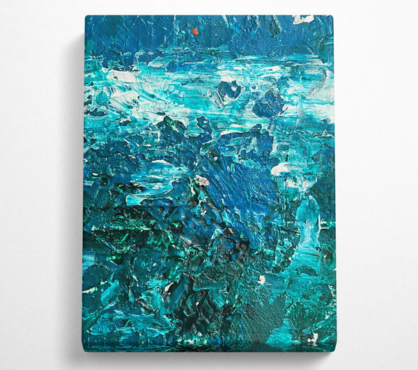  A Canvas Print of Ocean'S Teal Embrace Canvas Art
