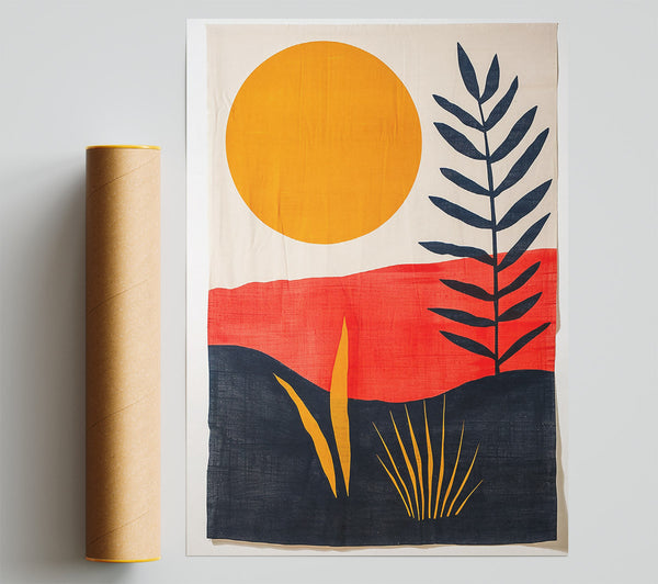 Sunlit Yellow Landscape Giclee Print