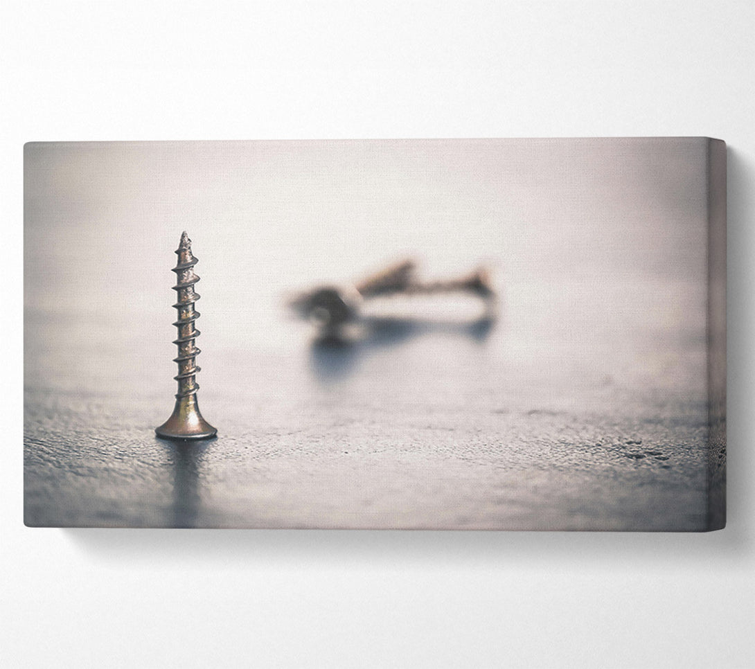  A Canvas Print of Silver Screw Standing Tall Canvas Art