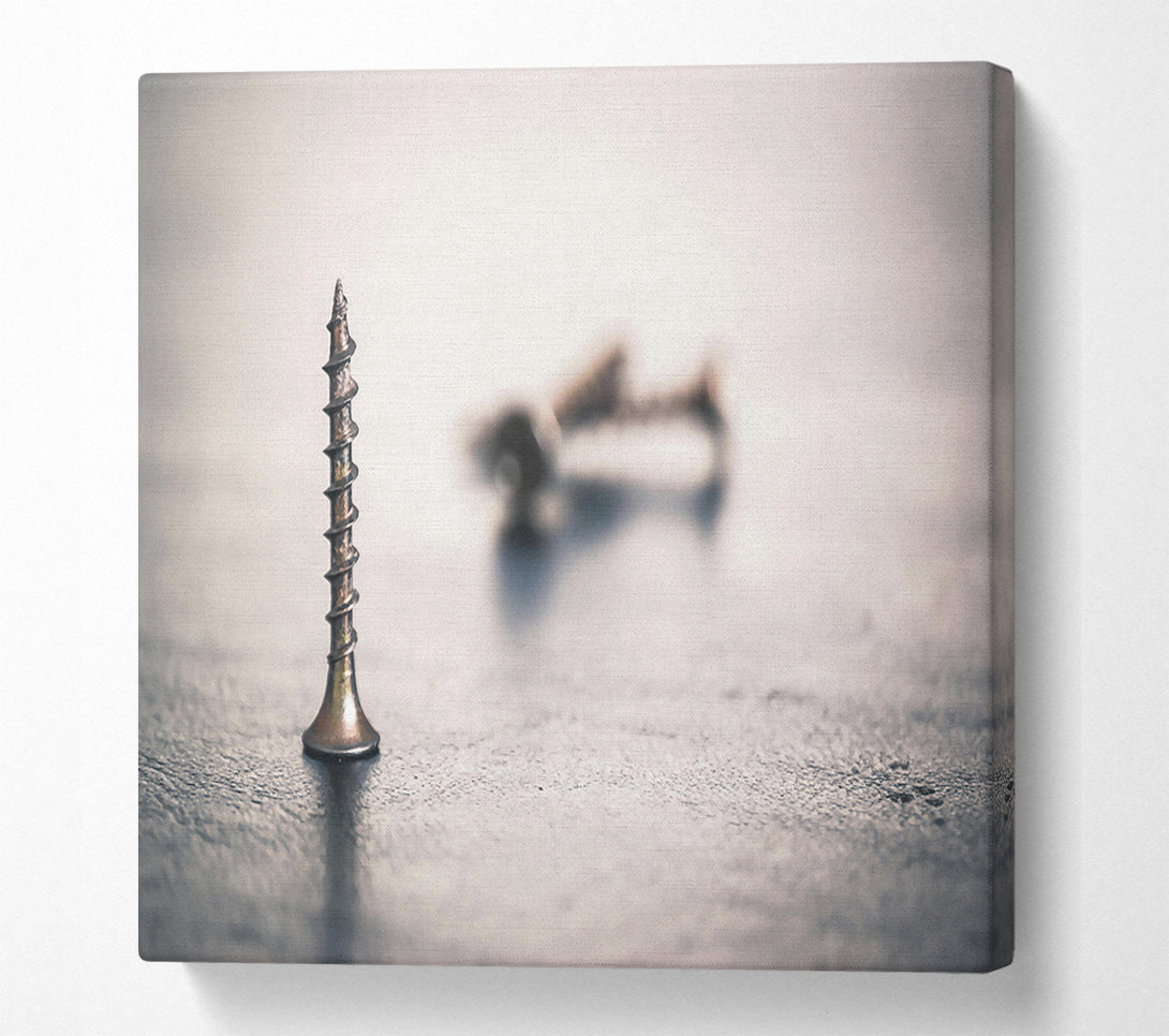  A Canvas Print of Silver Screw Standing Tall Canvas Art