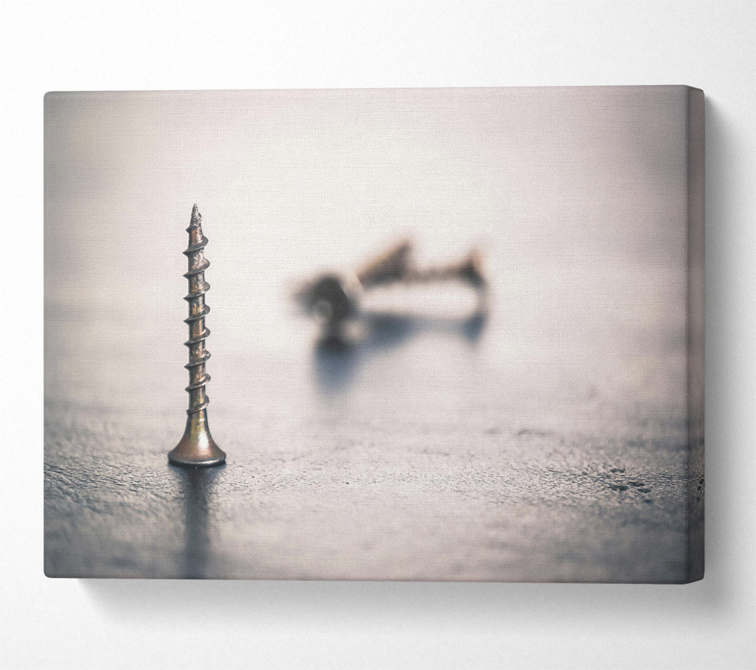  A Canvas Print of Silver Screw Standing Tall Canvas Art