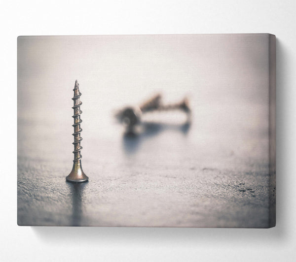 A Canvas Print of Silver Screw Standing Tall Canvas Art