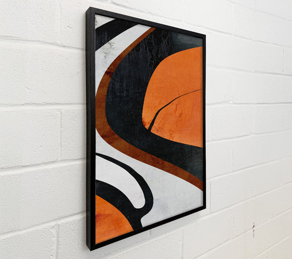 Black  Orange And White Swirls
