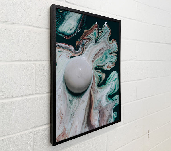 White Swirl And Green Flow