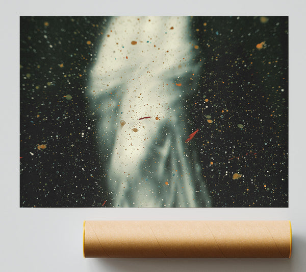 White Cosmic Dust Poster