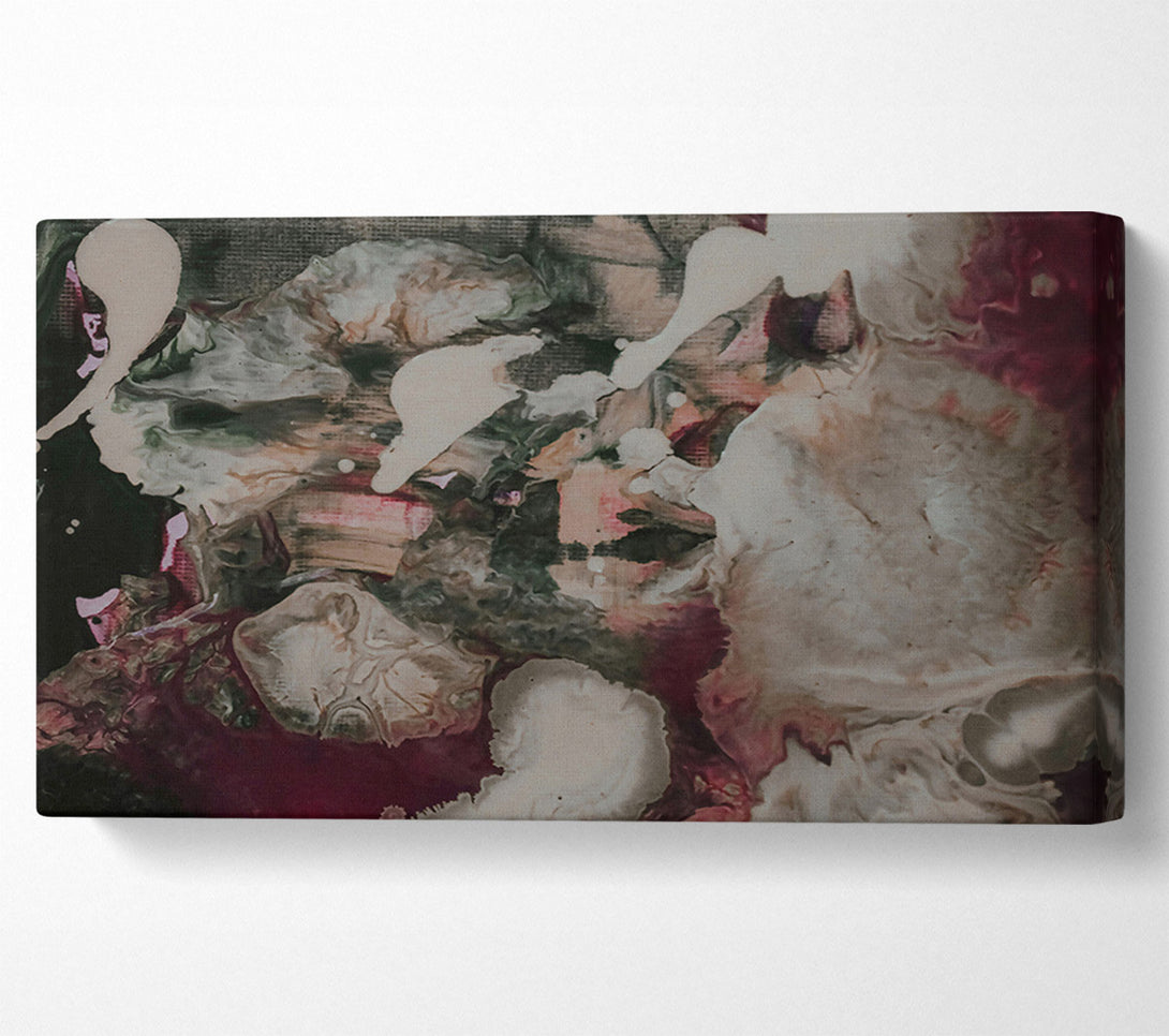  A Canvas Print of Burgundy And White Swirls Canvas Wall Art