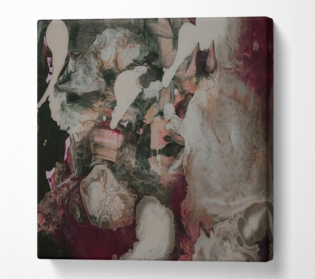  A Canvas Print of Burgundy And White Swirls Canvas Wall Art