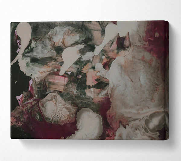  A Canvas Print of Burgundy And White Swirls Canvas Wall Art
