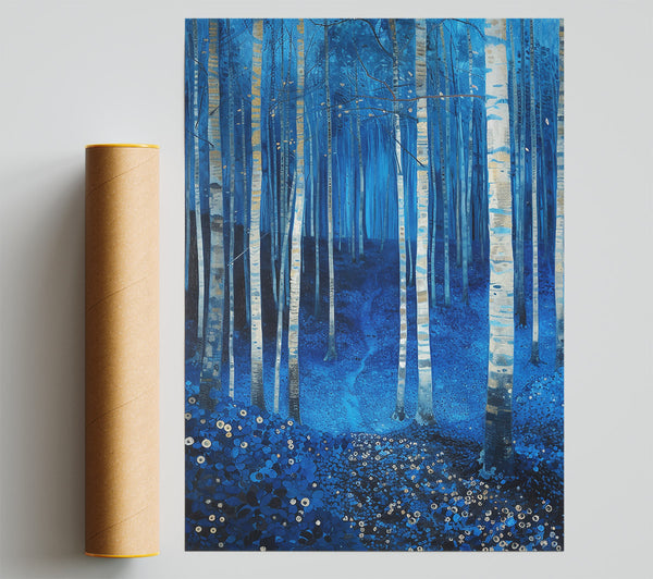 Azure Forest Whispers Poster