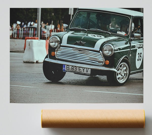 Green Mini In Motion Giclee Print
