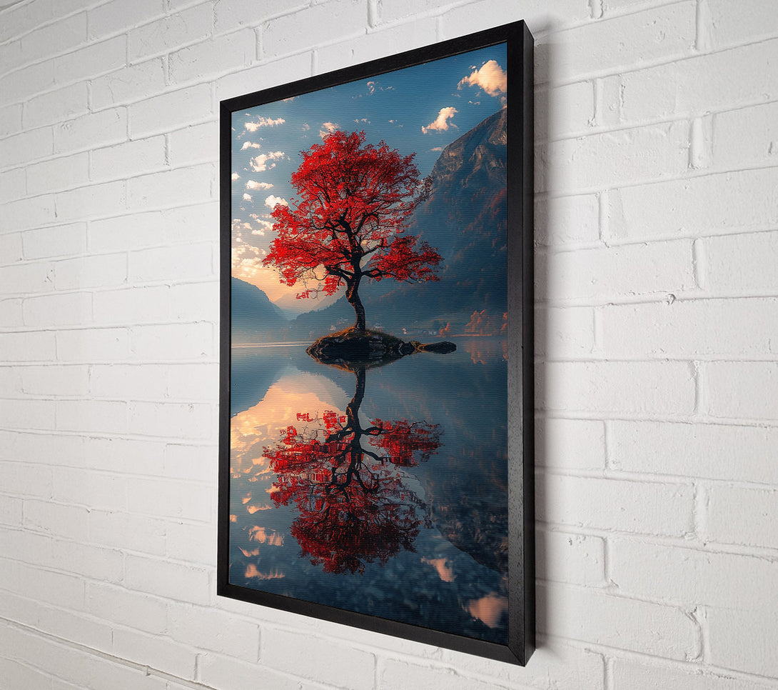  A Canvas Print of Crimson Reflections In Water Canvas Art