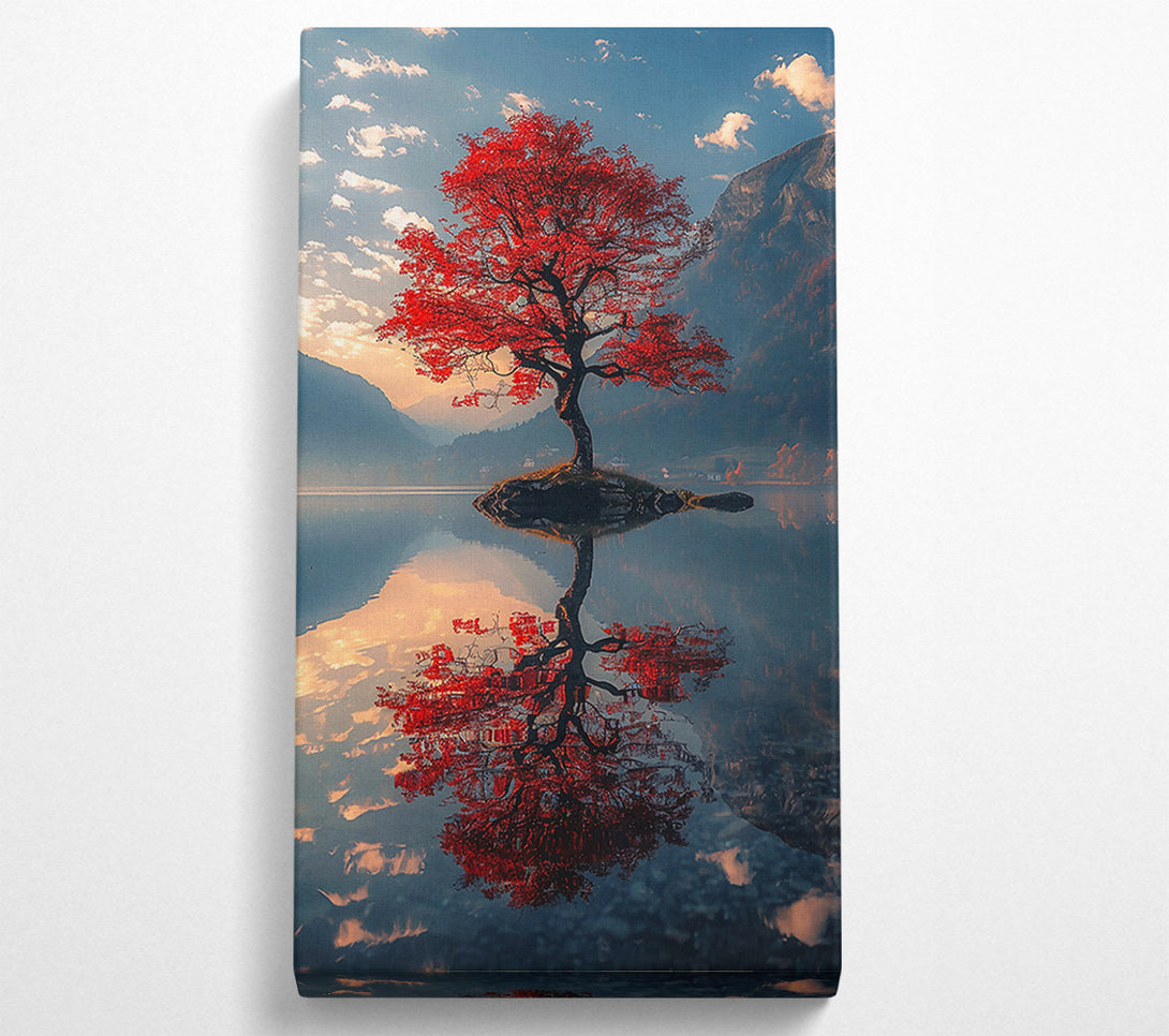  A Canvas Print of Crimson Reflections In Water Canvas Art