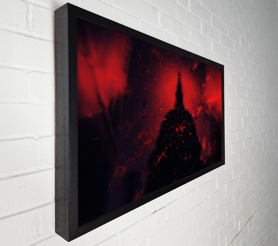  A Canvas Print of Crimson Silhouette Canvas Art