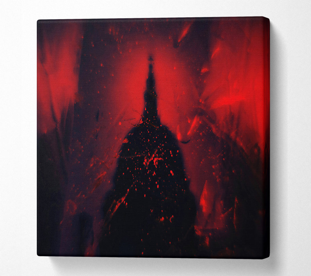  A Canvas Print of Crimson Silhouette Canvas Art