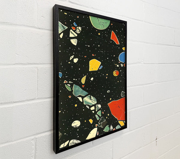 Black And Turquoise Terrazzo