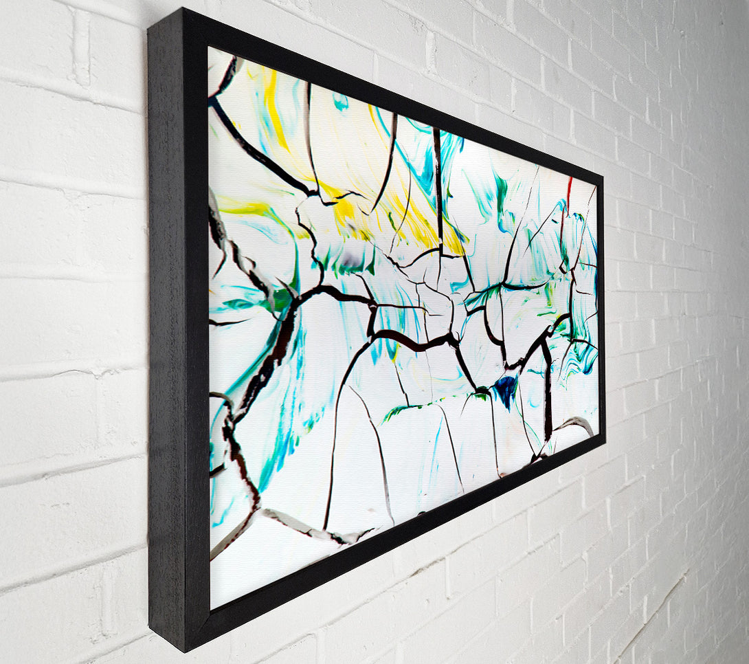  A Canvas Print of Black Lines In Teal Water Canvas Print