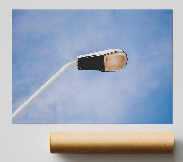 Blue Sky Streetlight Print
