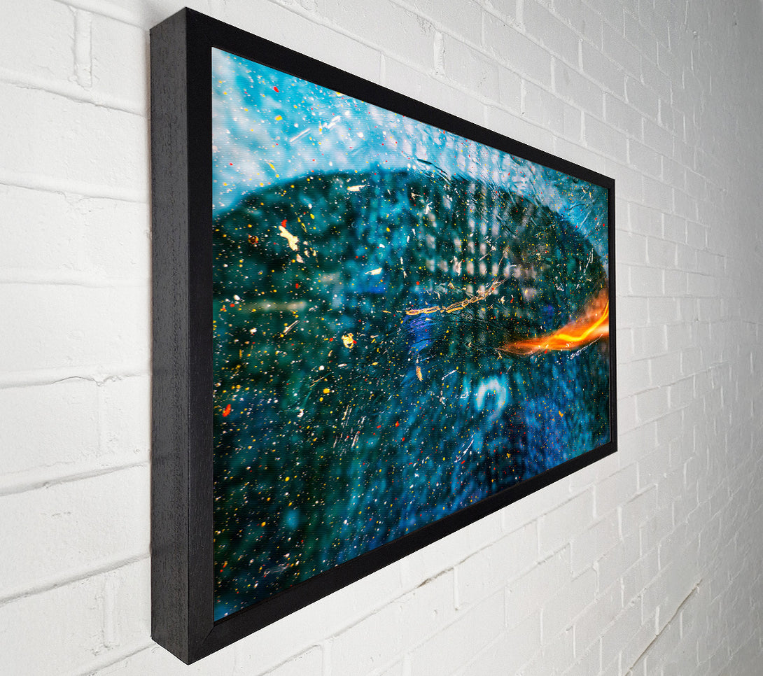  A Canvas Print of Teal Cosmic Fire Canvas Wall Art