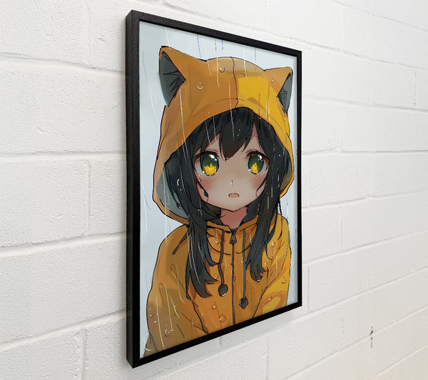 Golden Raincoat Girl