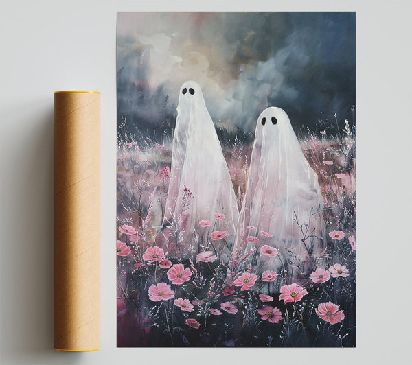 Pink Ghostly Meadow Print