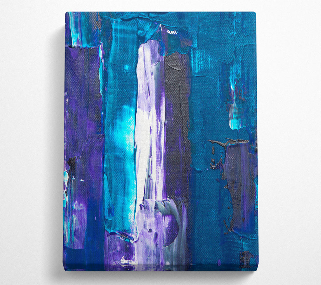  A Canvas Print of Teal Abstract Strokes Canvas Wall Art