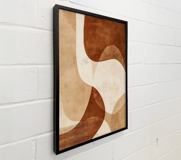 Rustic Brown Abstract Shapes