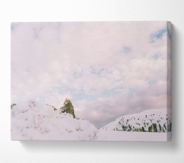  A Canvas Print of Pale Blue Mountain Canvas Art