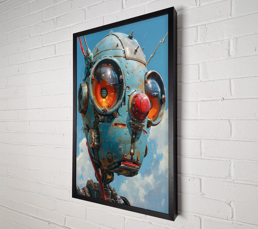  A Canvas Print of Azure Rusty Bot Canvas Wall Art